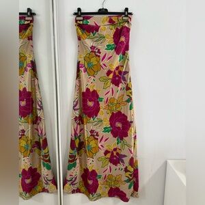 Floral Strapless Maxi Dress